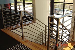 stainless steel hand rail at factory unit