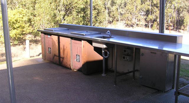 stainless steel barbeque bench top
